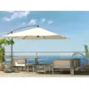 Image de Solenzara parasol ecru déporté carré 3 x 3 m led