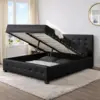Image de Newington lit coffre 140 x 190 cm noir