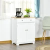 Image de Buffet 2 portes 2 tiroirs coulissants blanc bois d'hévéa