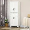 Image de Buffet haut armoire de cuisine 4 portes hauteur 170 cm blanc