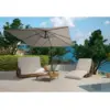Image de Cesare parasol gris déporté rectangle 3 x 4 m