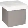 Image de Coffre - home deco kids - leo - pliable - imitation fourrure - gris