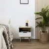 Image de Table de chevet - home deco factory - sven - marron et blanc