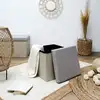 Image de Coffre - home deco factory - pliable - tressé - gris et marron