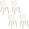 Image de Lot de 4 chaises - home deco factory - lagos - design original - beige et noir