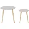 Image de Table d'appoint gigogne - home deco factory - motifs azulejos - rouge et blanc