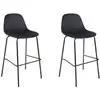 Image de Lot de 2 tabourets - home deco factory - giulia - original - confortable - noir