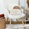 Image de Coussin - home deco factory - déhoussable - bouclettes - beige