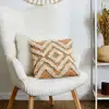 Image de Coussin jute et coton tufte 40x40cm m8