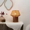 Image de Lampe à poser - home deco factory - abat-jour en corde tressée - beige et marron