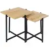 Image de Lot de 2 tables gigognes - home deco factory - loka - marron et noir