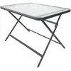 Image de Table - home deco factory - formentera - verre trempé - pliable - gris