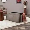 Image de Coffre banc pliable - home deco factory - côtelé - gris