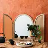 Image de Miroir - home deco factory - bali - à volets - marron