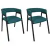 Image de Lot de 2 fauteuils - home deco factory - atome - design - confort - bleu