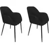 Image de Lot de 2 fauteuils - home deco factory - atome - élégants - confortables - noirs