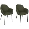 Image de Lot de 2 fauteuils - home deco factory - atome - ergonomiques - kaki