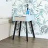 Image de Table de chevet - home deco factory - bicolore - noir et gris