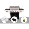 Image de Barbecue à gaz avec chariot manhattan 450gpi + plancha + malette de 8 accessoire