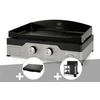 Image de Plancha gaz signature allure 260 duo + couvercle de protection + desserte - le m