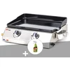 Image de Plancha à gaz vera 200 avec cuve en inox - somagic + dégraissant plancha