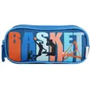 Image de Bagtrotter trousse scolaire 2 compartiments phileas bleu basket