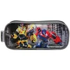 Image de Bagtrotter trousse scolaire 2 compartiments hasbro transformers grise