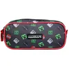 Image de Bagtrotter trousse scolaire rectangulaire minecraft noir