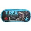 Image de Bagtrotter trousse scolaire 2 compartiments jurassic world noir t-rex