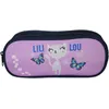 Image de Bagtrotter trousse scolaire 2 compartiments lili lou violet
