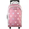 Image de Sac à dos lili lou à roulettes gris rose 2 compartiments bagtrotter primaire