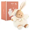 Image de Peluche lapin patapouf crème 17 cm