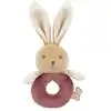 Image de Hochet lapin bordeaux en fourrure douce