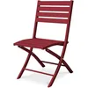 Image de Chaise de jardin pliante en aluminium - rouge carmin