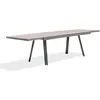 Image de Table de jardin 12 places en aluminium et céramique sur verre