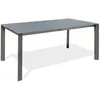 Image de Table de jardin avec rallonge en hpl - gris anthracite