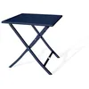 Image de Table de jardin carrée pliante en aluminium - bleu marine