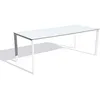 Image de Table de jardin 8 places en aluminium laqué et peinture epoxy - blanc