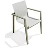 Image de Fauteuil de jardin empilable en alu et toile plastifiéee