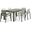 Image de Ensemble repas de jardin 6 places en aluminium - kaki