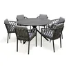 Image de Ensemble repas de jardin 6 places en aluminium