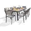 Image de Ensemble repas de jardin 8 places en céramique sur verre