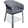 Image de Fauteuil de jardin en corde tissée et aluminium