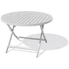Image de Table de jardin ronde pliante en aluminium - gris clair