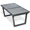 Image de Table de jardin 10 places en aluminium et plateau céramique - gris anthracite