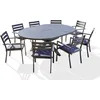 Image de Ensemble repas 8 places en aluminium avec rallonge papillon
