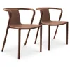 Image de Lot de 2 fauteuils de jardin empilables en polypropylène - terracotta