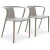 Image de Lot de 2 fauteuils de jardin empilables en polypropylène