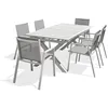 Image de Ensemble repas de jardin 6 places en aluminium