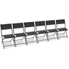 Image de Lot de 6 chaises en aluminium et toile plastifiéee - gris anthracite